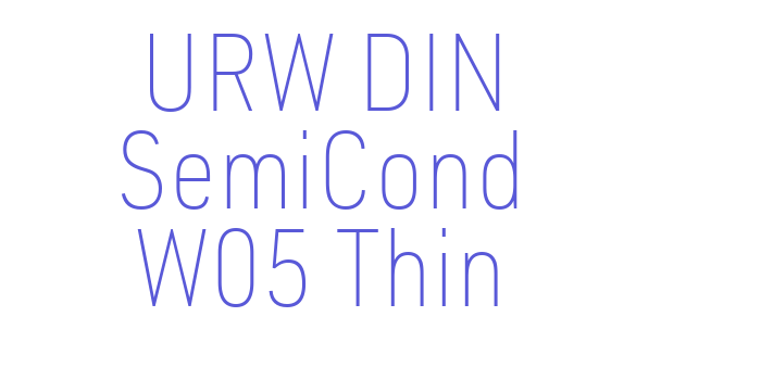 URW DIN SemiCond W05 Thin Font