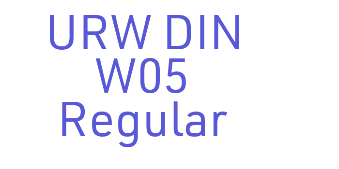 URW DIN W05 Regular Font