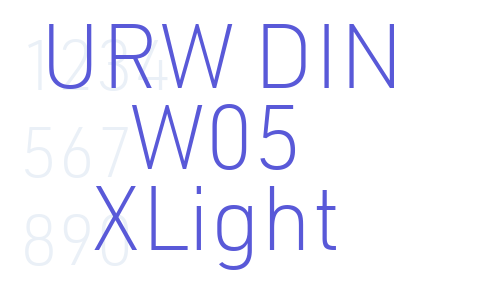 URW DIN W05 XLight Font Download