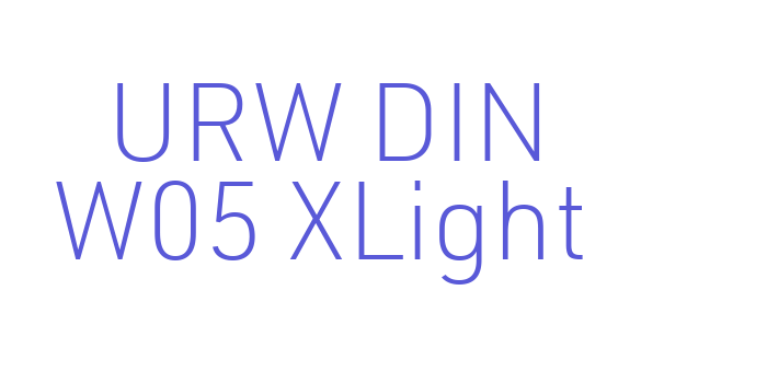 URW DIN W05 XLight Font