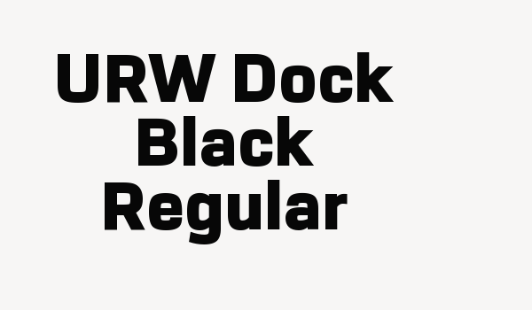 URW Dock Black Regular Font