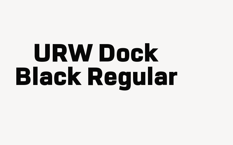 URW Dock Black Regular Font