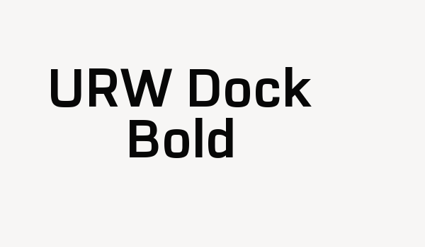 URW Dock Bold Font