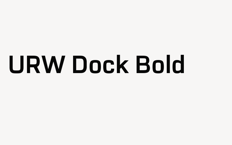 URW Dock Bold Font