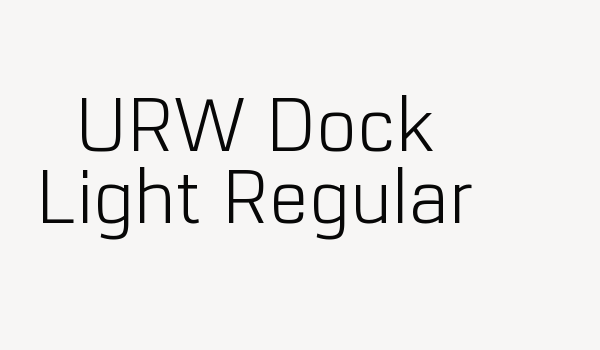 URW Dock Light Regular Font