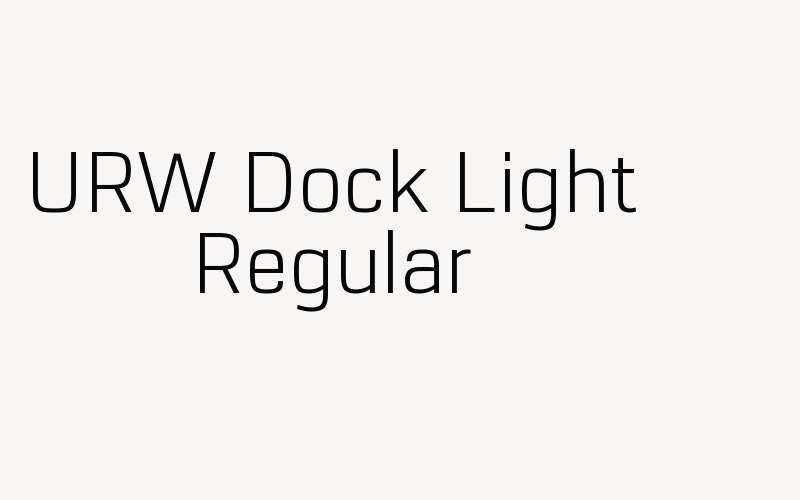 URW Dock Light Regular Font