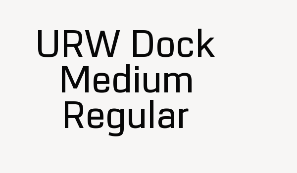 URW Dock Medium Regular Font