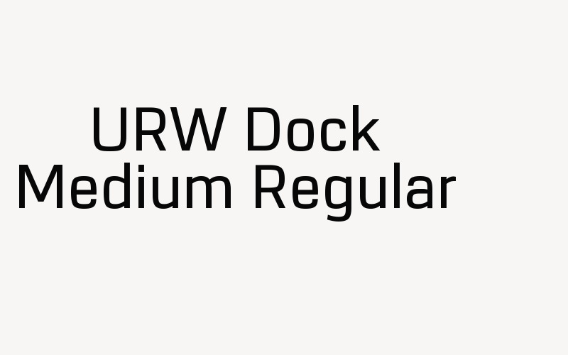 URW Dock Medium Regular Font