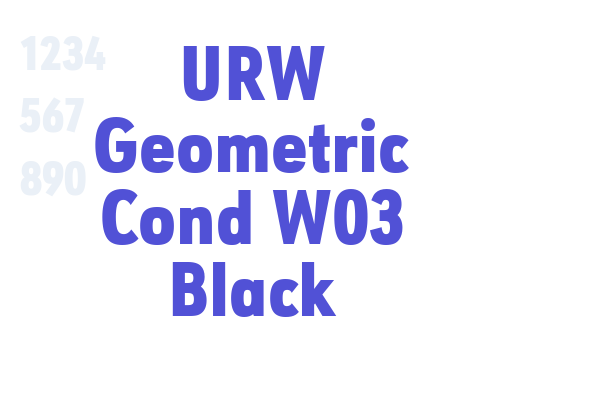 URW Geometric Cond W03 Black