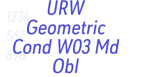 URW Geometric Cond W03 Md Obl-font-download