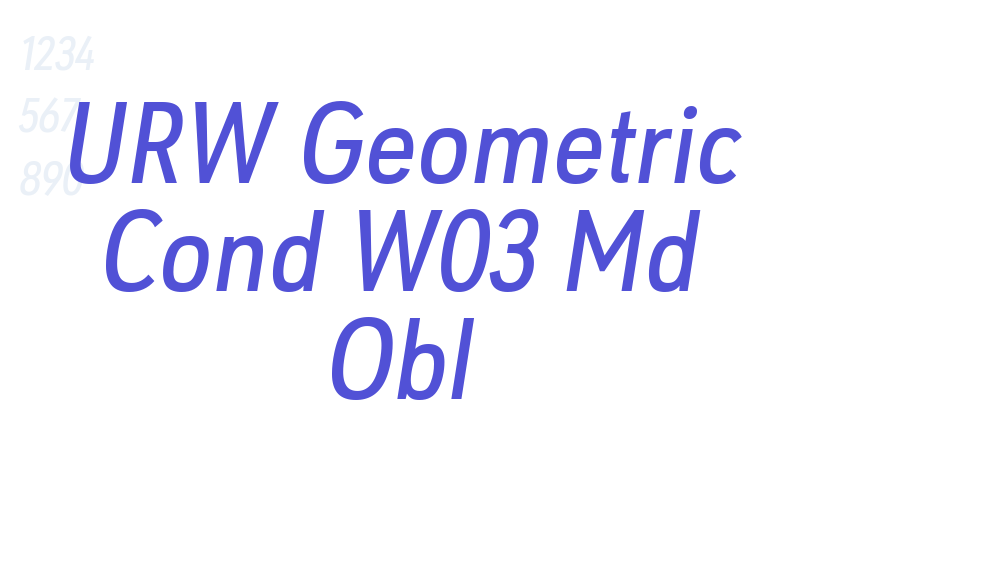 URW Geometric Cond W03 Md Obl-font-download