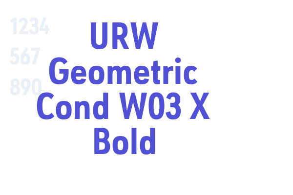 URW Geometric Cond W03 X Bold