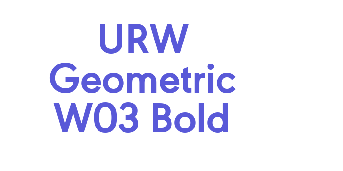 URW Geometric W03 Bold Font Download