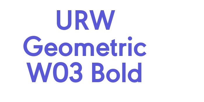 URW Geometric W03 Bold Font