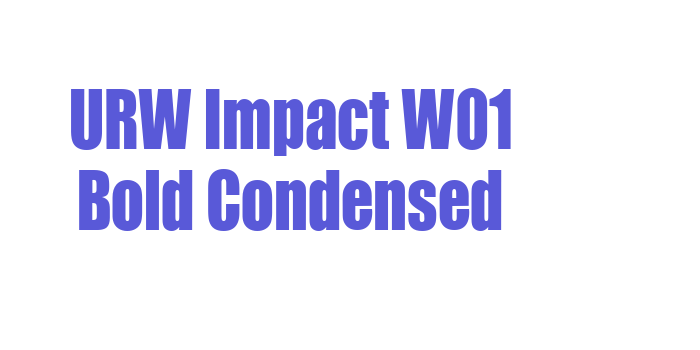 URW Impact W01 Bold Condensed Font Download