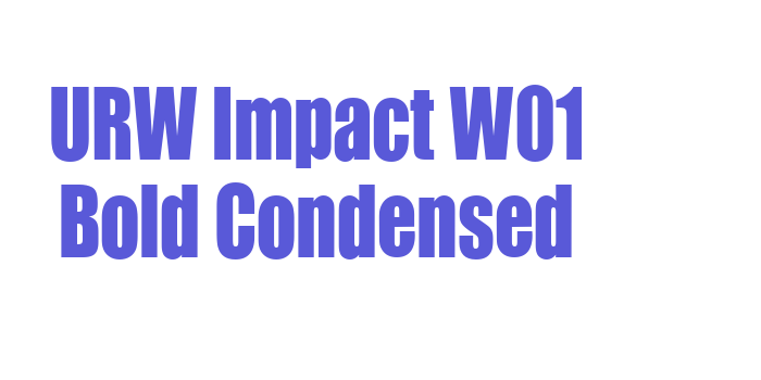 URW Impact W01 Bold Condensed Font