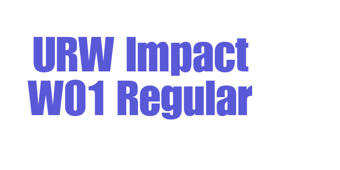 URW Impact W01 Regular Font