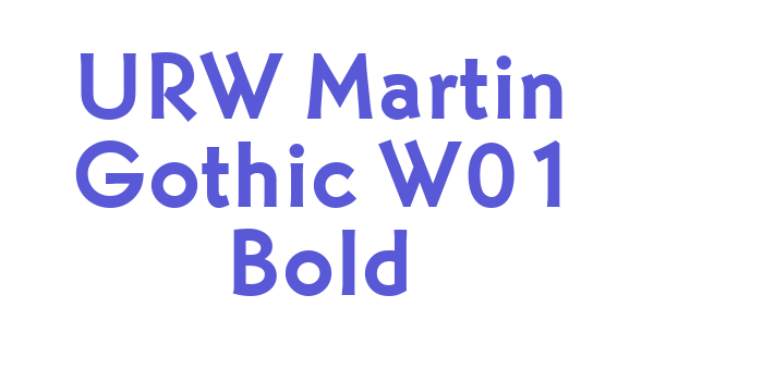 URW Martin Gothic W01 Bold Font Download