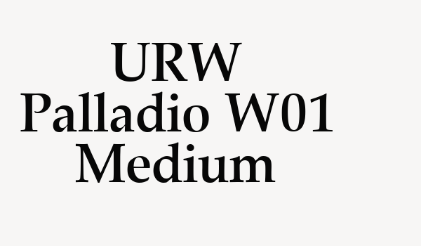 URW Palladio W01 Medium Font