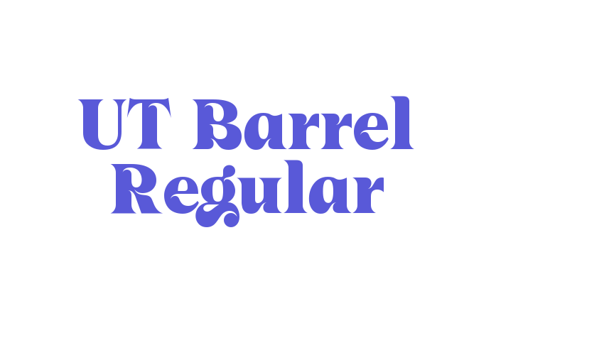 UT Barrel Regular Font