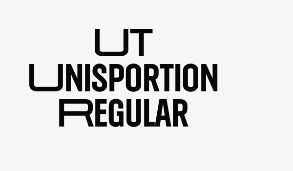 UT Unisportion Regular Font