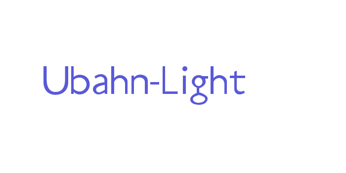 Ubahn-Light Font Download