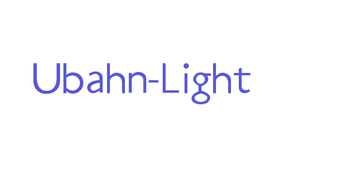 Ubahn-Light Font