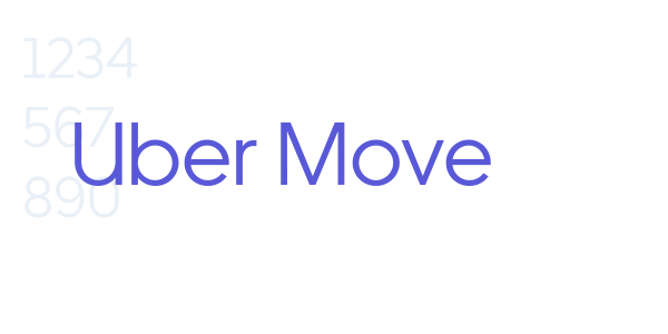 Uber Move font free