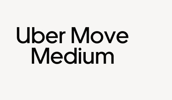 Uber Move Medium Font