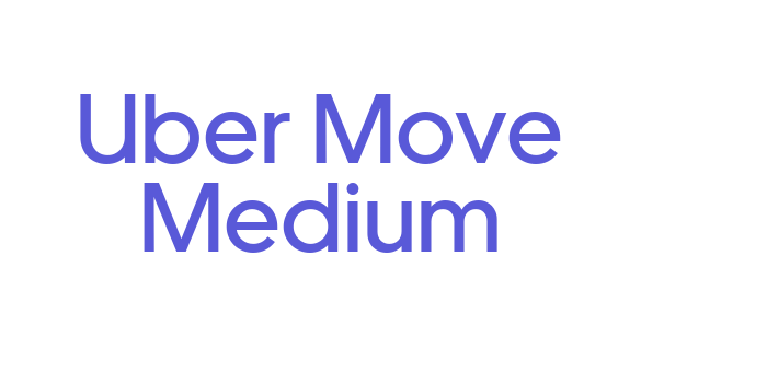 Uber Move Medium Font Download