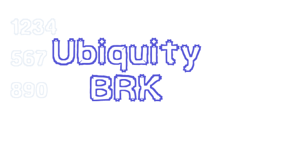 Ubiquity BRK font