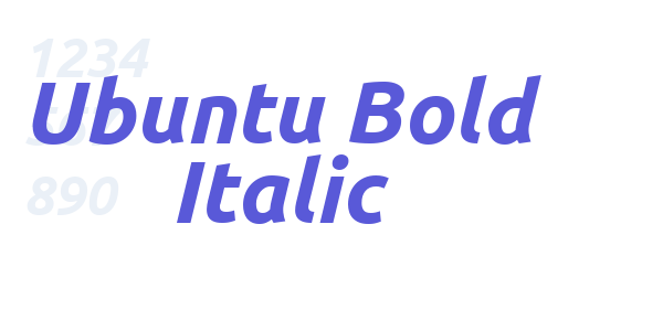 Ubuntu Bold Italic font free