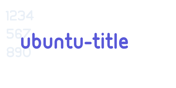 Ubuntu-Title font