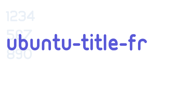 Ubuntu-Title-fr font