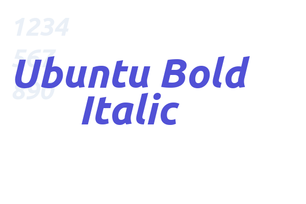 Ubuntu Bold Italic