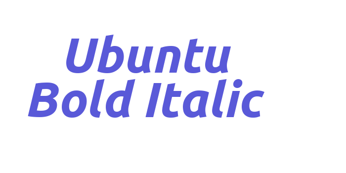 Ubuntu Bold Italic Font