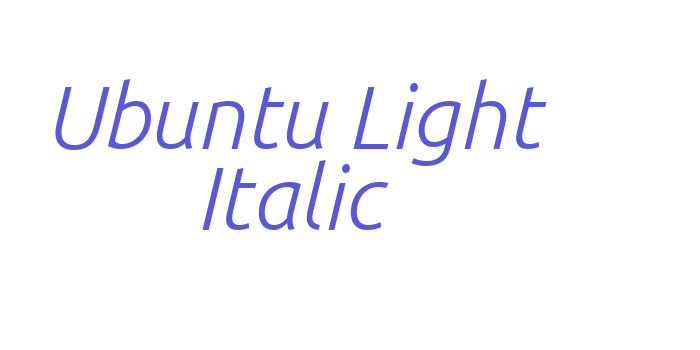 Ubuntu Light Italic Font Download