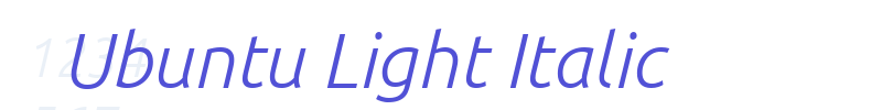 Ubuntu Light Italic-font