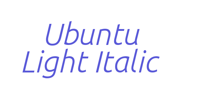 Ubuntu Light Italic Font