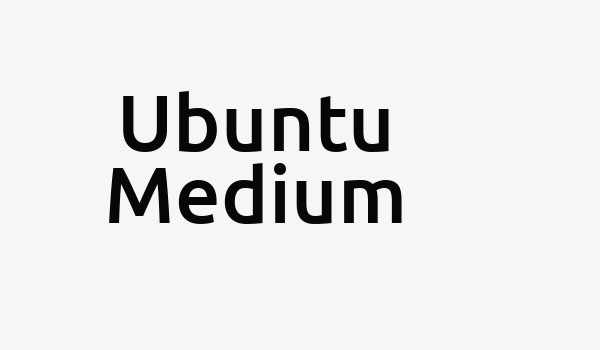 Ubuntu Medium Font