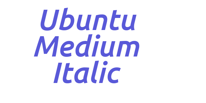 Ubuntu Medium Italic Font