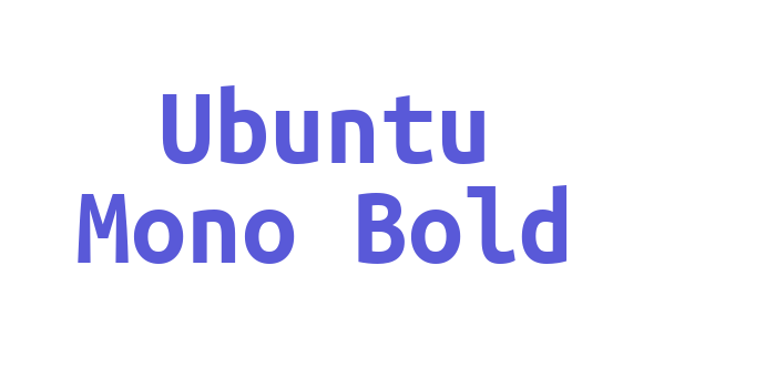 Ubuntu Mono Bold Font