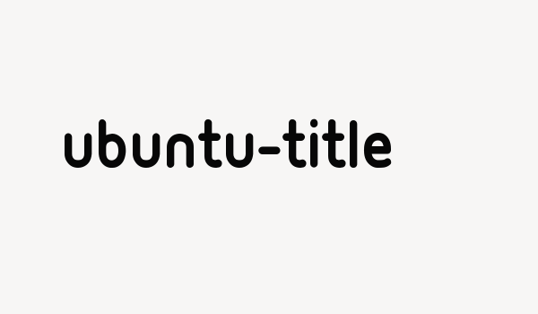 Ubuntu-Title Font