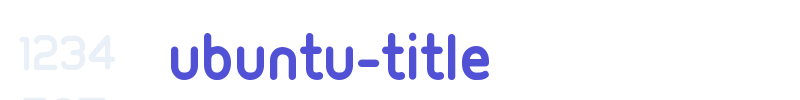 Ubuntu-Title-font