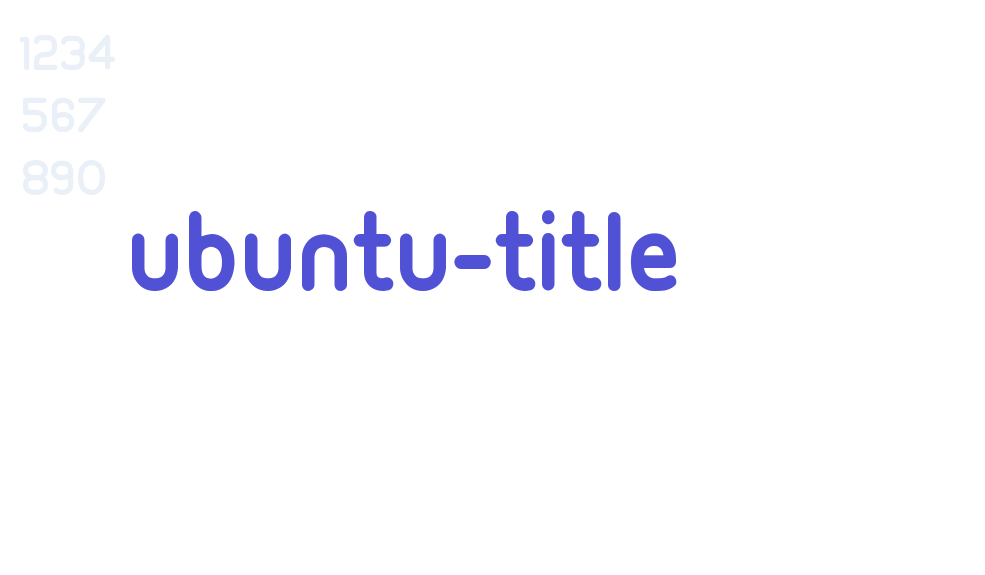 Ubuntu-Title-font-download