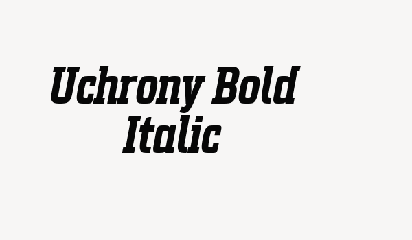 Uchrony Bold Italic Font