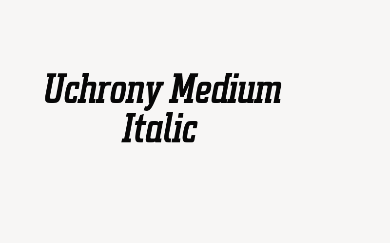 Uchrony Medium Italic Font