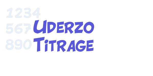 Uderzo Titrage font free