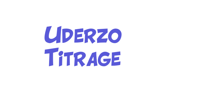 Uderzo Titrage Font Download