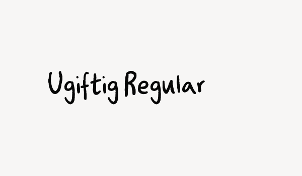 Ugiftig Regular Font